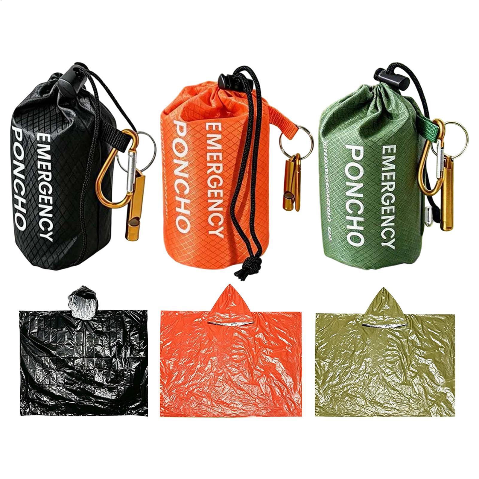 Emergency Poncho Rain - 3 шт. термоодеяло-пончо для выживания в