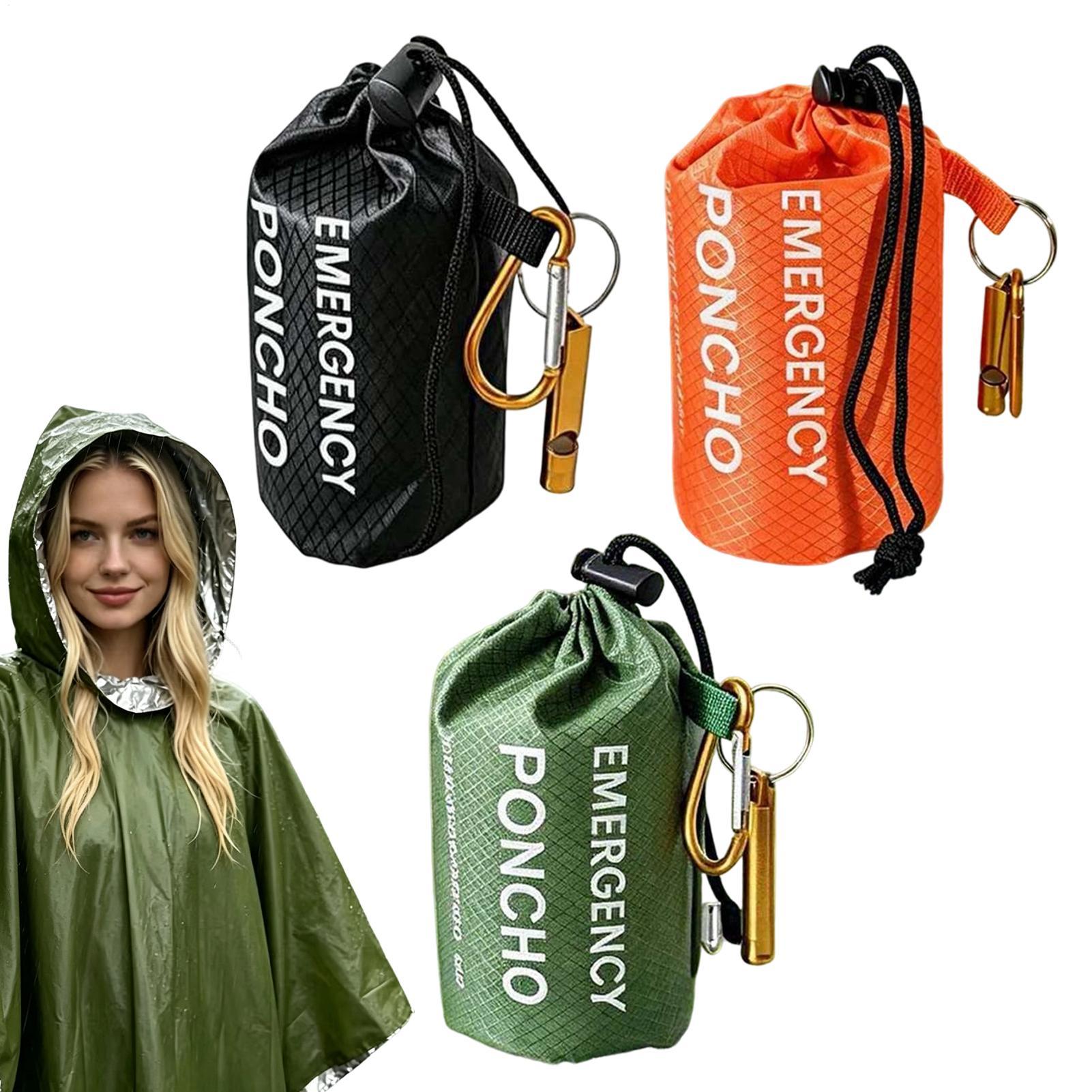 3 шт. термоодеяло-пончо для вы – обзор и цена Emergency Poncho Rain