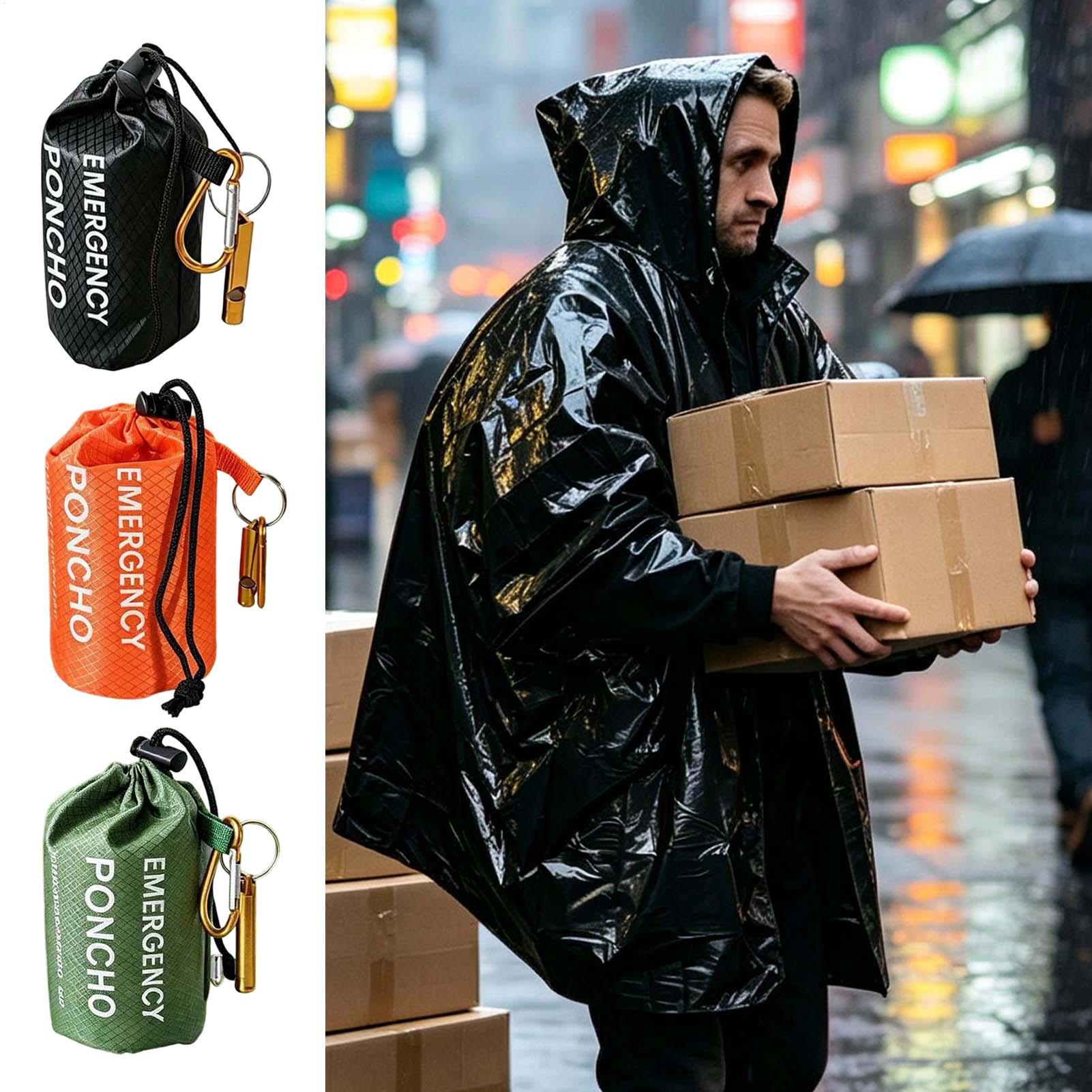 3 шт. термоодеяло-пончо для вы – обзор и цена Emergency Poncho Rain